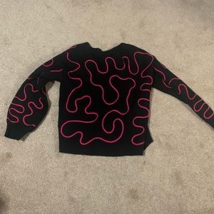 Psychedelic scoop neck sweater